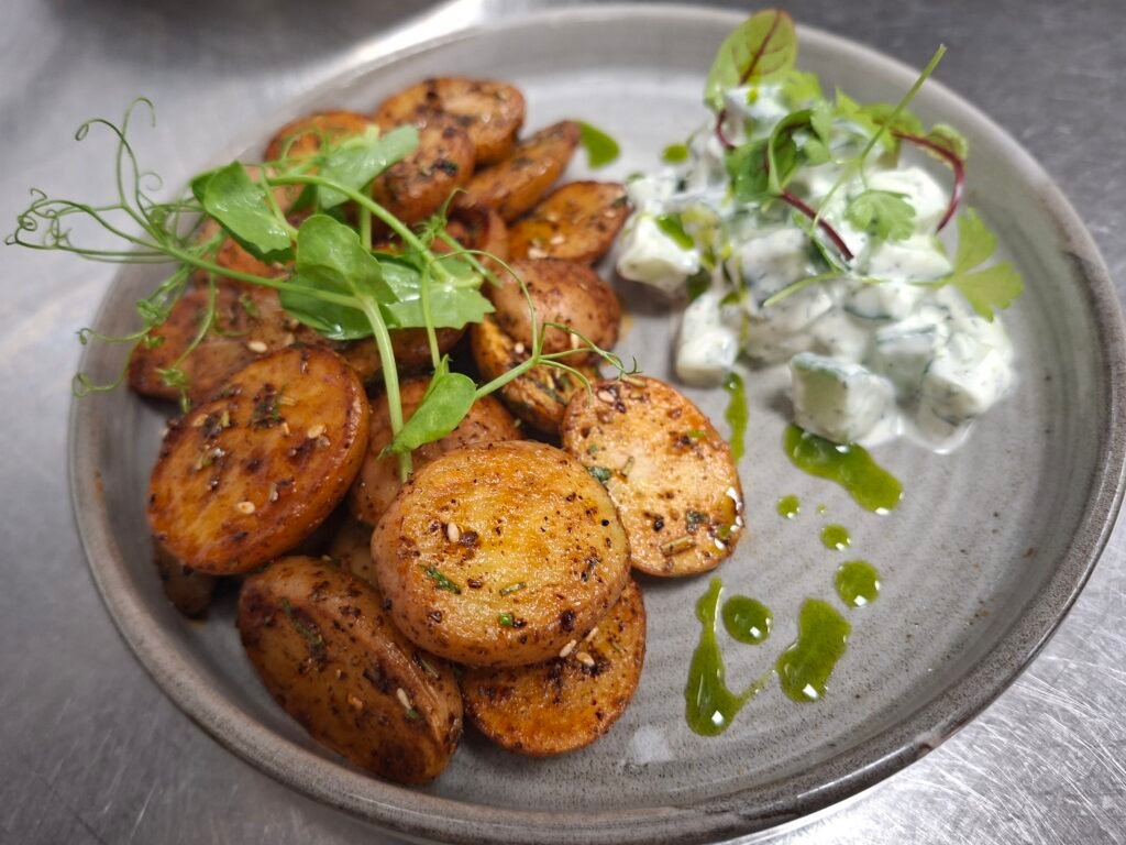 Roasted Baby Potatoes, Za’atar, Tzatziki