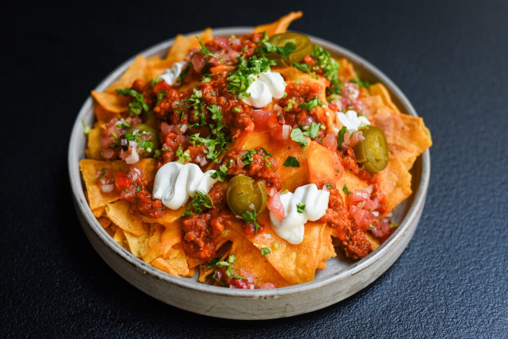 Chili con carne-s nachos